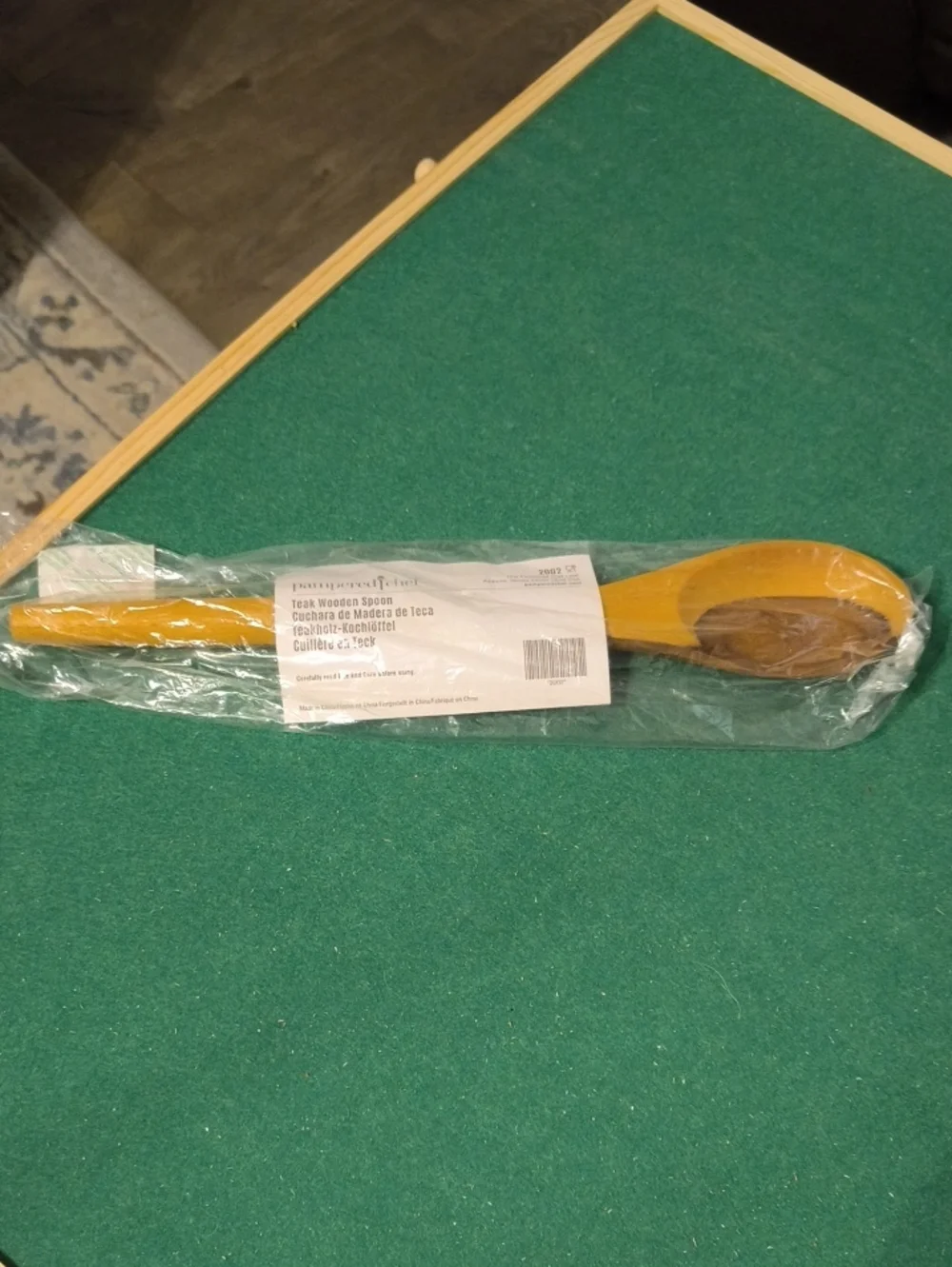 Pampered Chef Teak Wooden Spoon - Brown